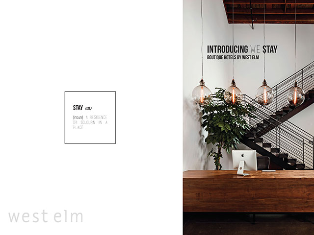 The cover of West Elm Hotel's pitch catalog
