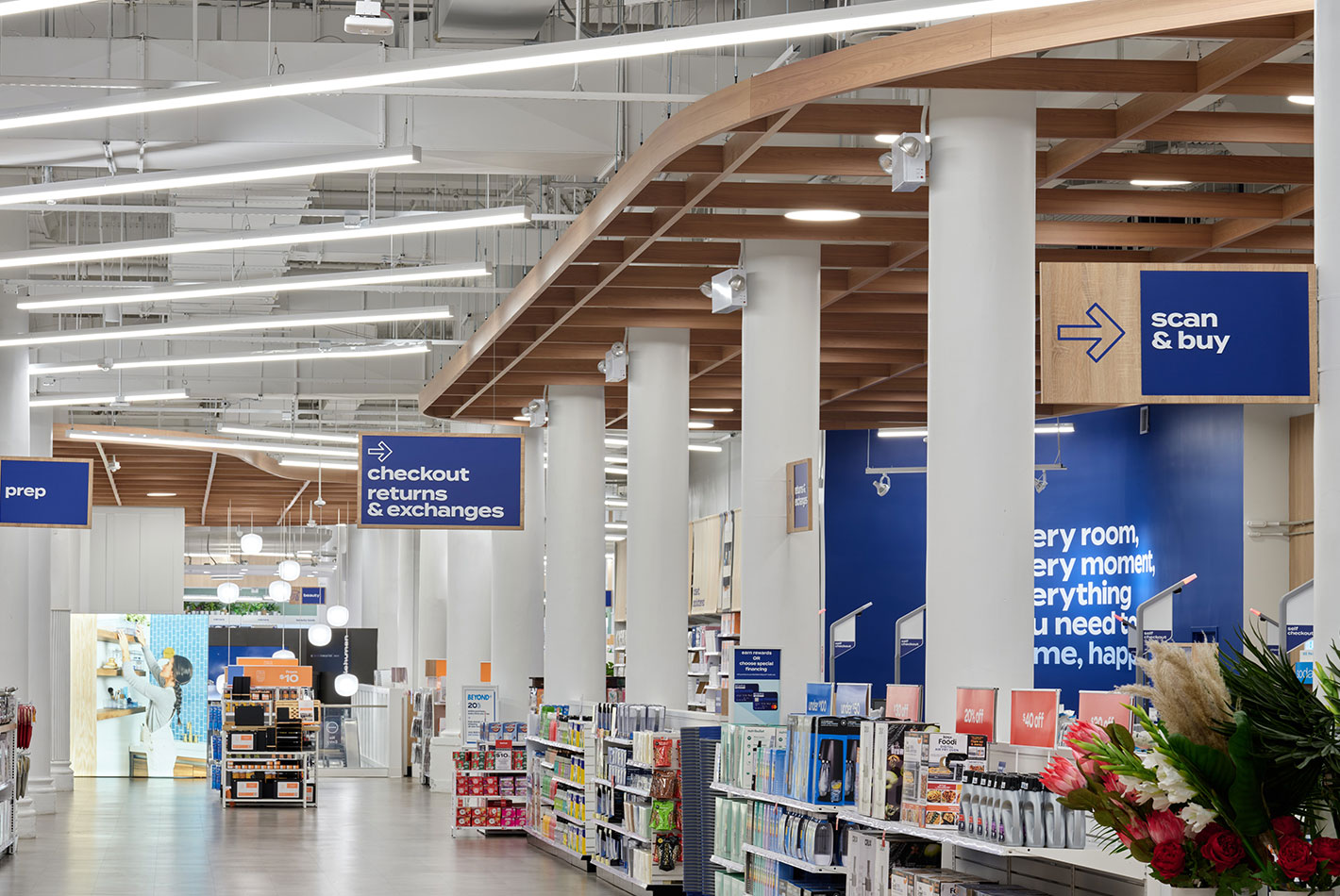 An interior view of the Bed Bath & Beyond flagship store