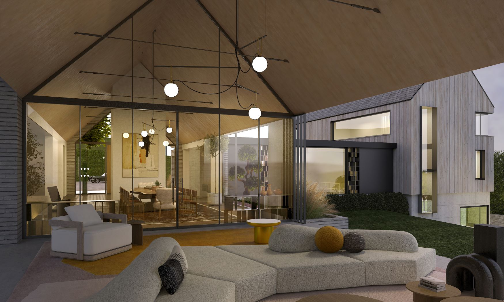 Outdoor living room rendering